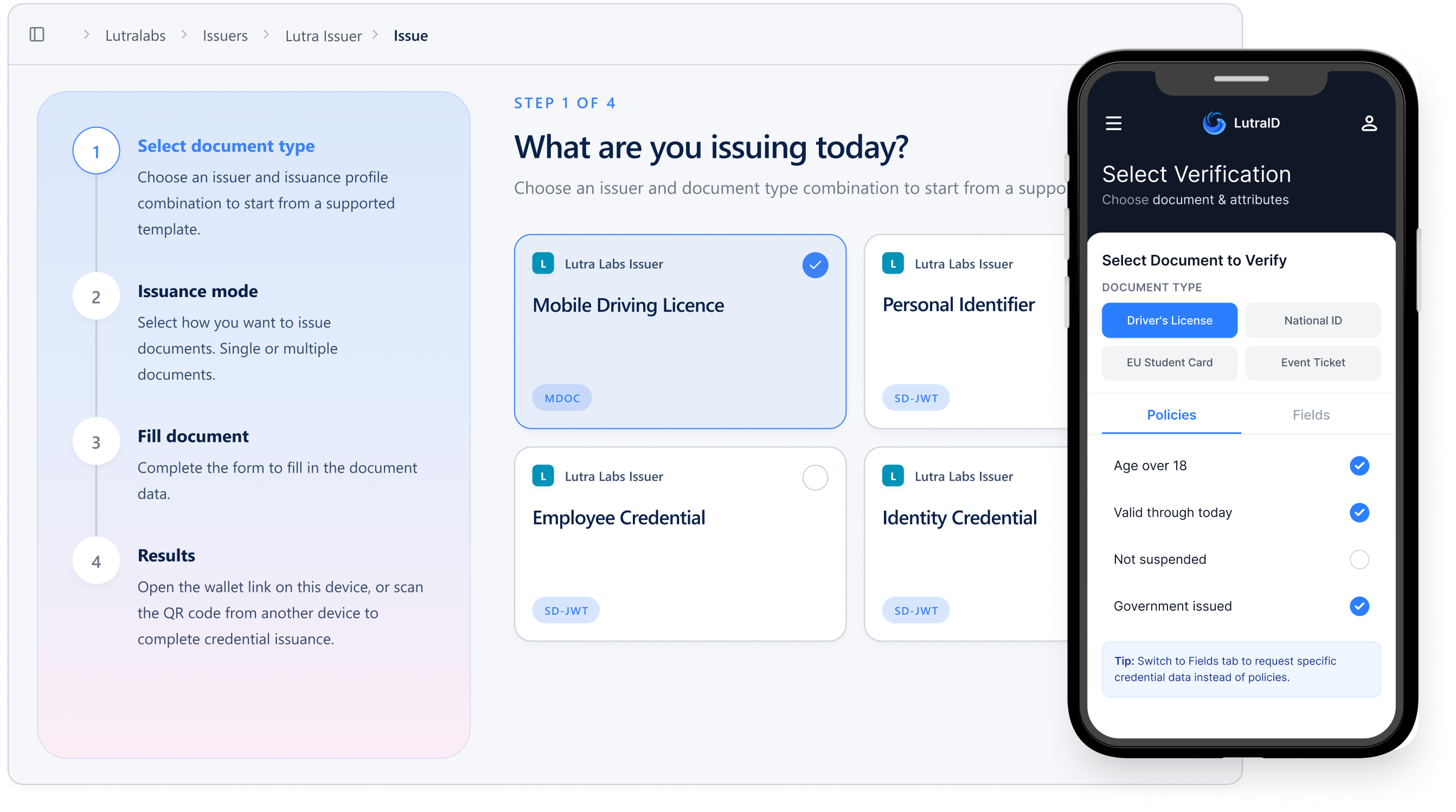 LutraID dashboard screenshot